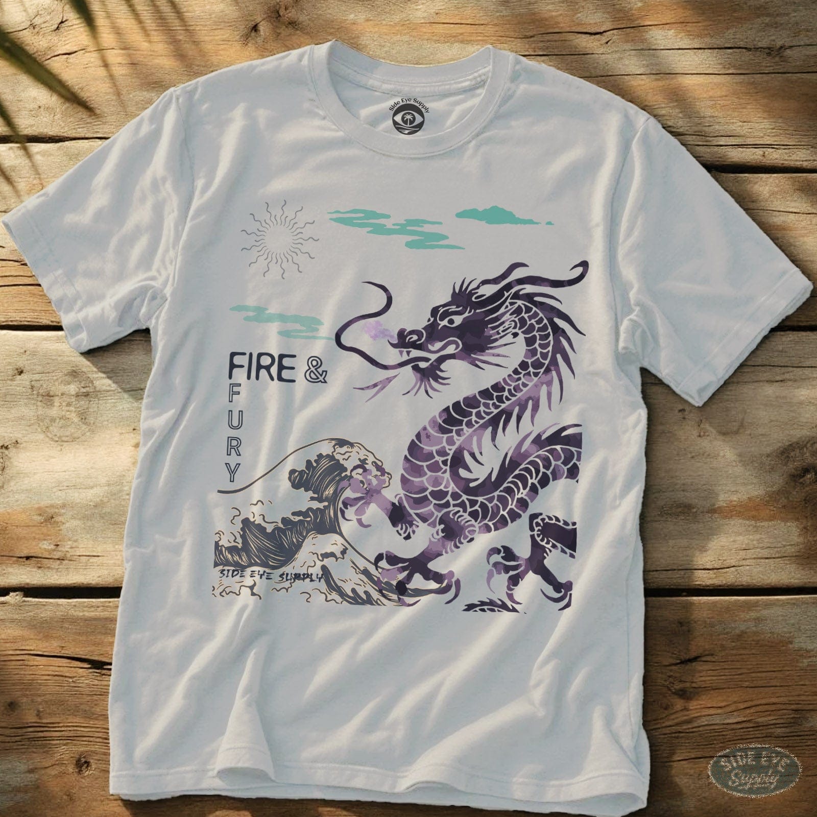 Fire and Fury Tee White / S - by Side Eye Supply - Surf Beach Life Apparel