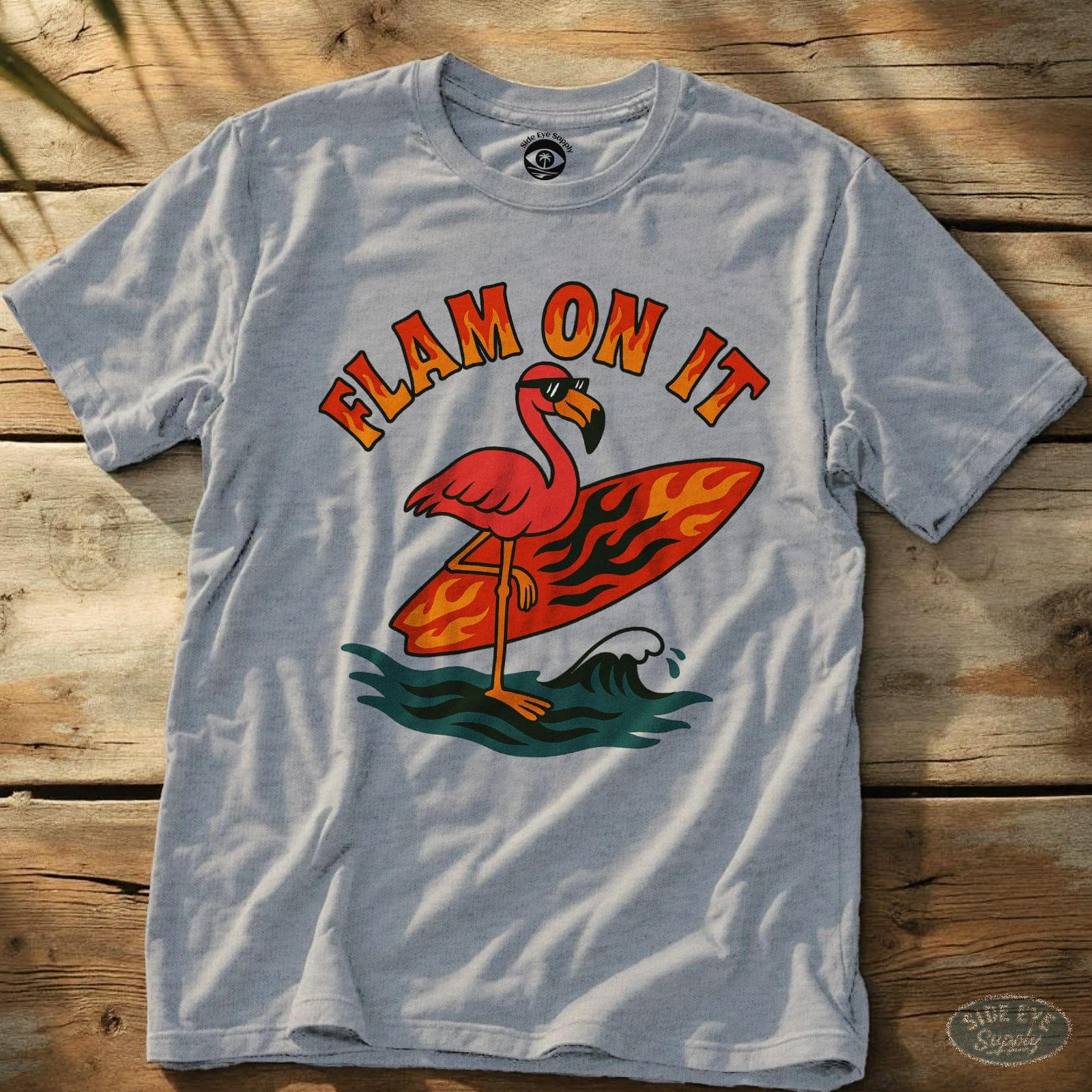 Flam On It Tee Sport Grey / S - by Side Eye Supply - Surf Beach Life Apparel