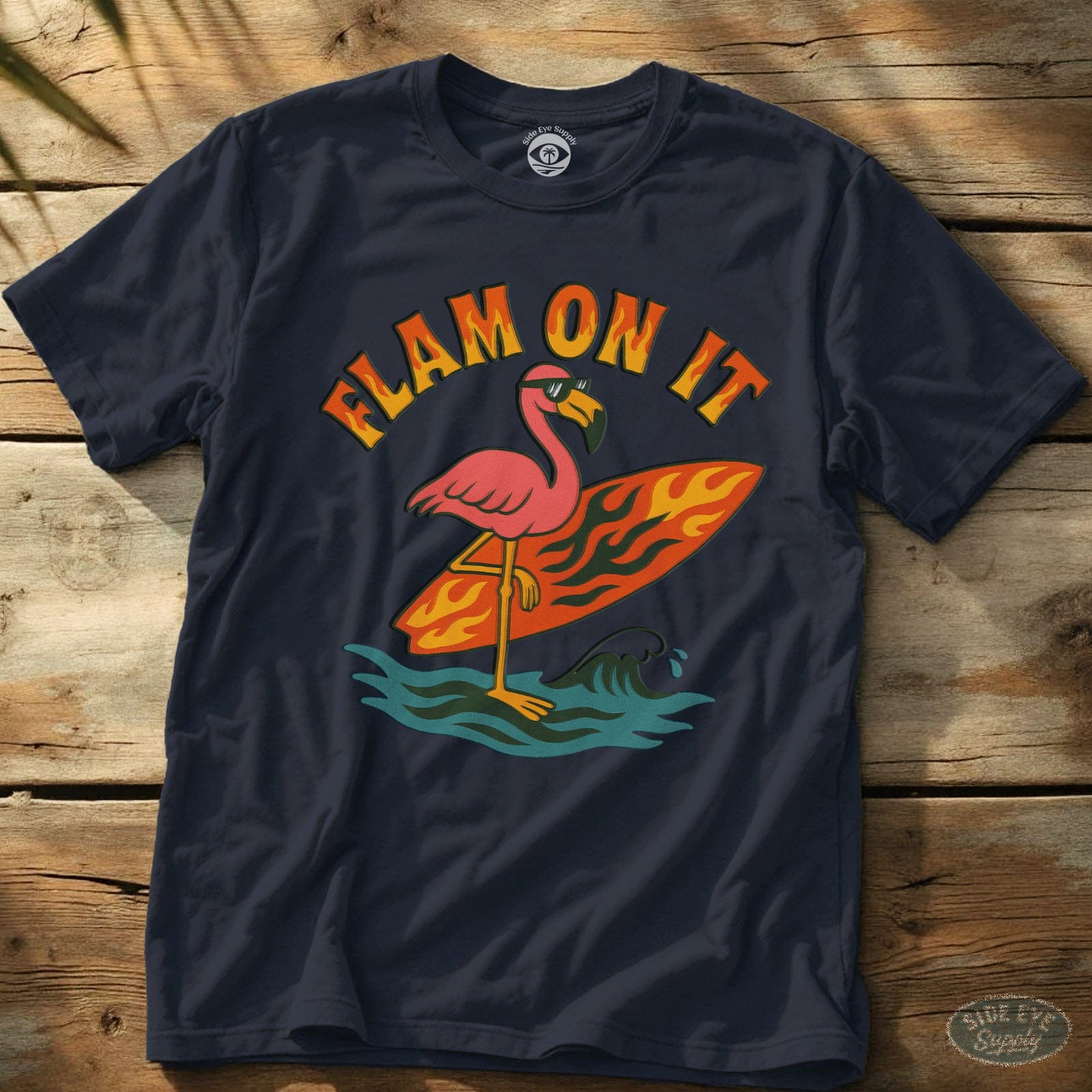 Flam On It Tee Navy / S - by Side Eye Supply - Surf Beach Life Apparel