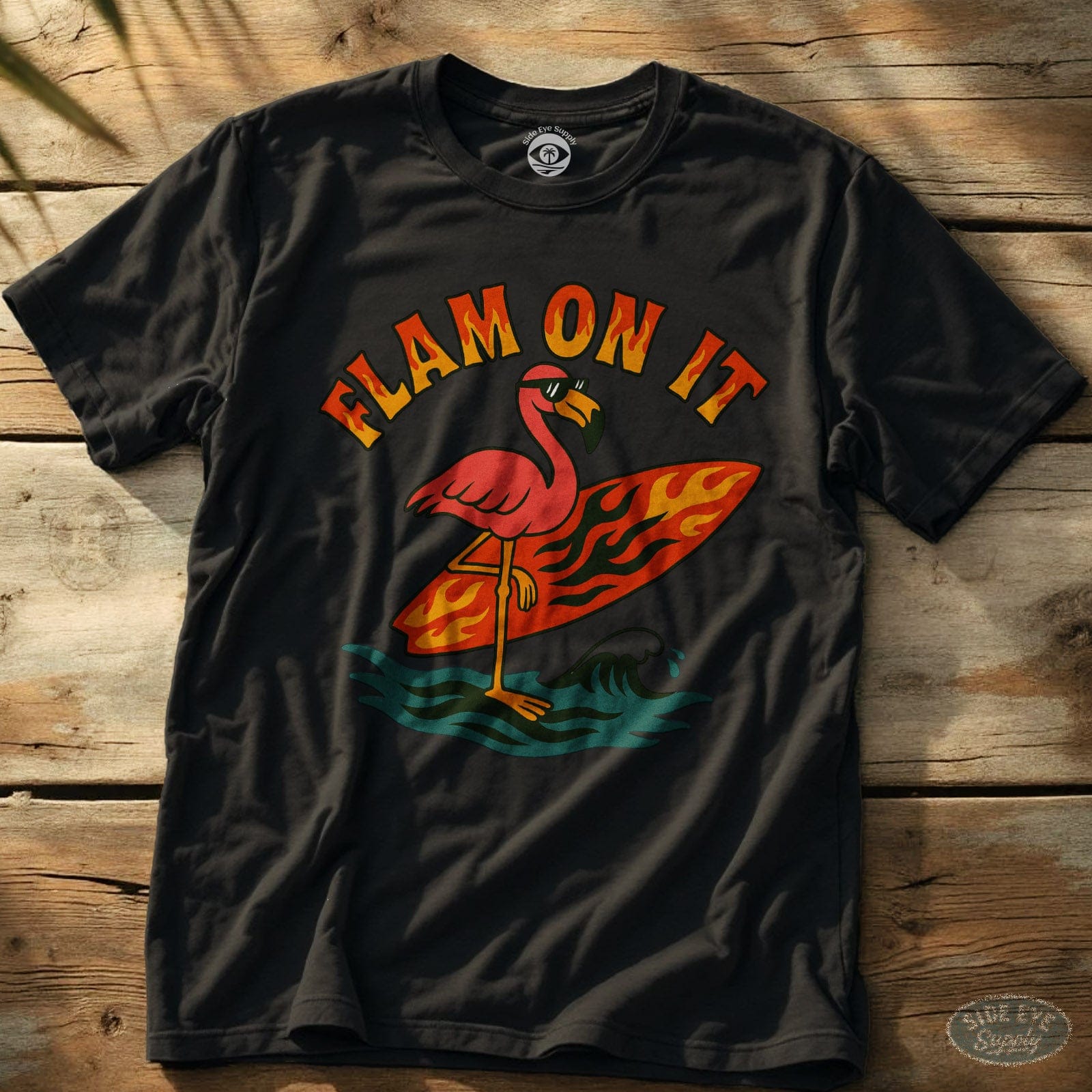 Flam On It Tee Black / S - by Side Eye Supply - Surf Beach Life Apparel