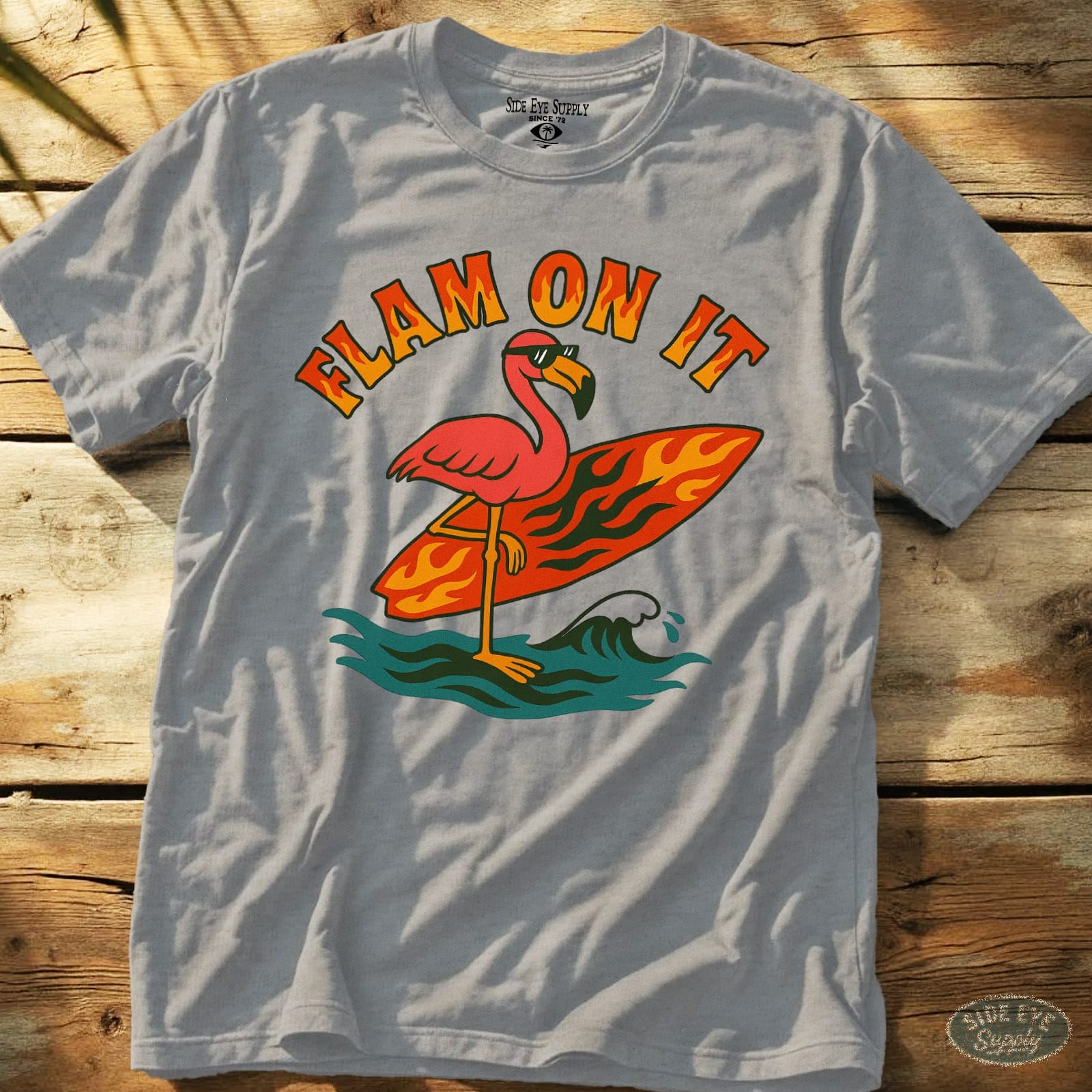 Flam On It Tee Sport Grey / S - by Side Eye Supply - Surf Beach Life Apparel