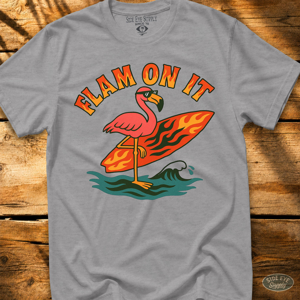 Flam On It Tee Sport Grey / S - by Side Eye Supply - Surf Beach Life Apparel
