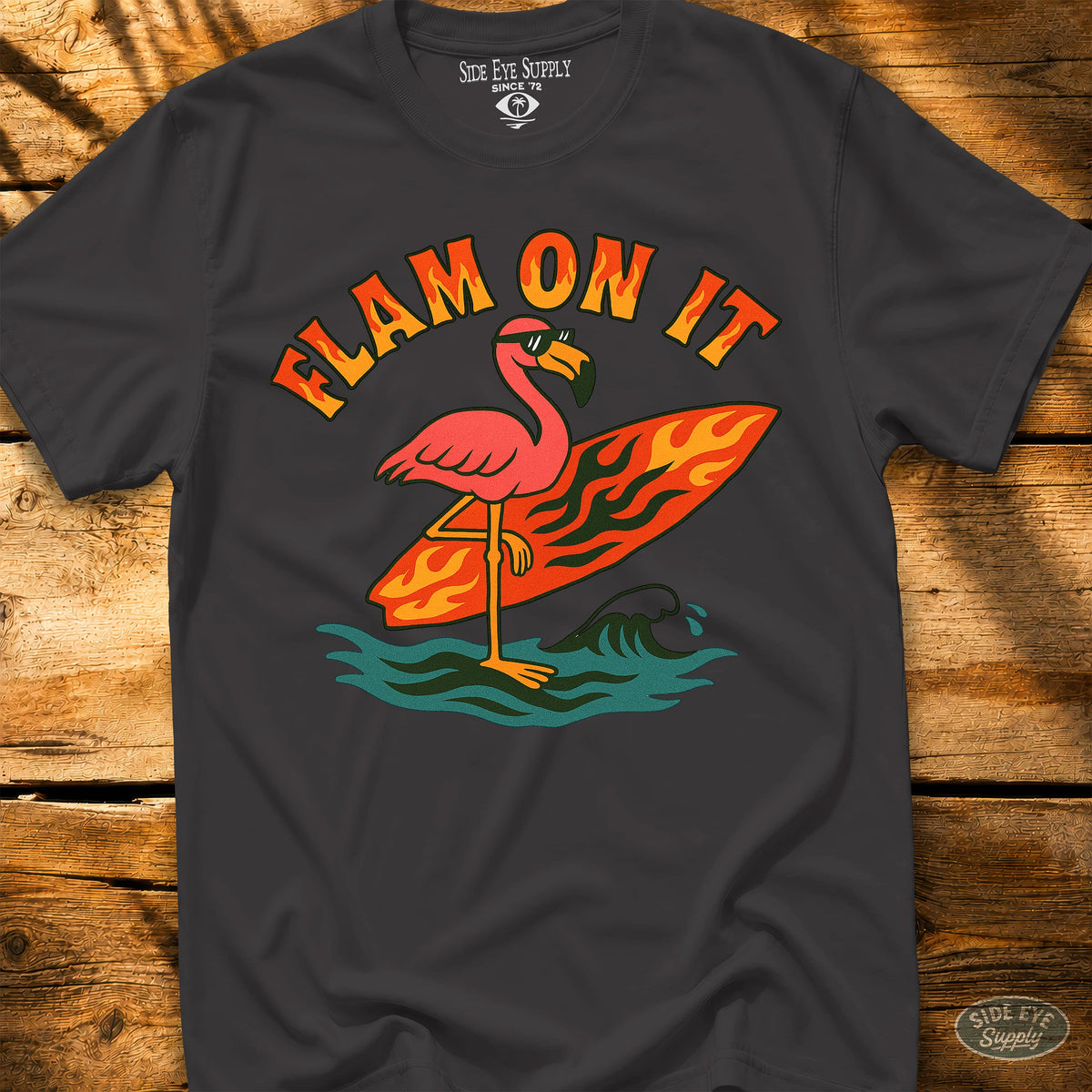 Flam On It Tee Black / S - by Side Eye Supply - Surf Beach Life Apparel