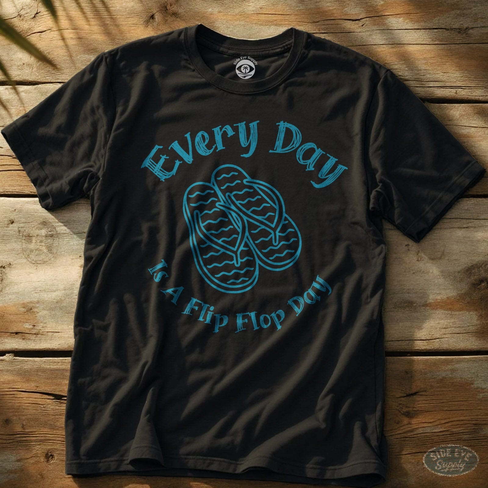 Flip Flop Day Tee Black / S - by Side Eye Supply - Surf Beach Life Apparel