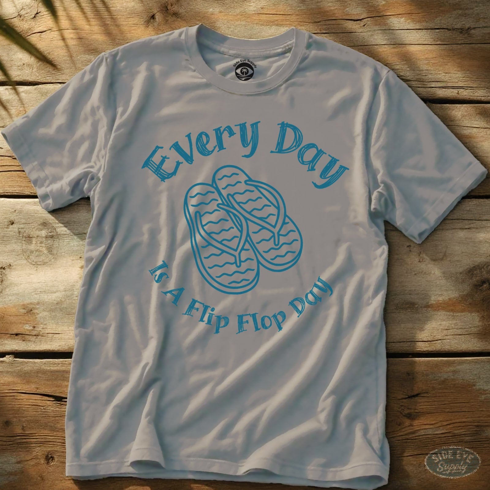 Flip Flop Day Tee Ice Grey / S - by Side Eye Supply - Surf Beach Life Apparel