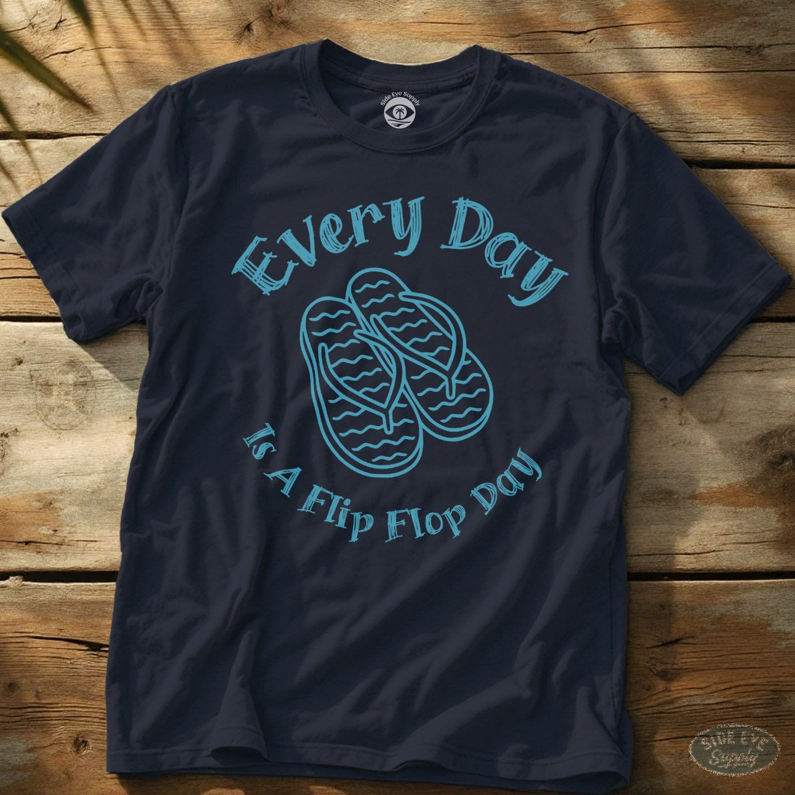 Flip Flop Day Tee Navy / S - by Side Eye Supply - Surf Beach Life Apparel