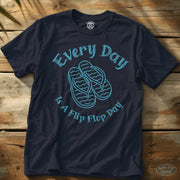Flip Flop Day Tee Navy / S - by Side Eye Supply - Surf Beach Life Apparel