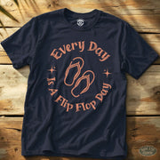 Flip Flop Day Tee Navy / S - by Side Eye Supply - Surf Beach Life Apparel