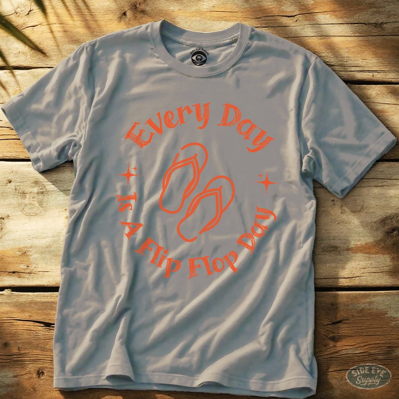 Flip Flop Day Tee Ice Grey / S - by Side Eye Supply - Surf Beach Life Apparel