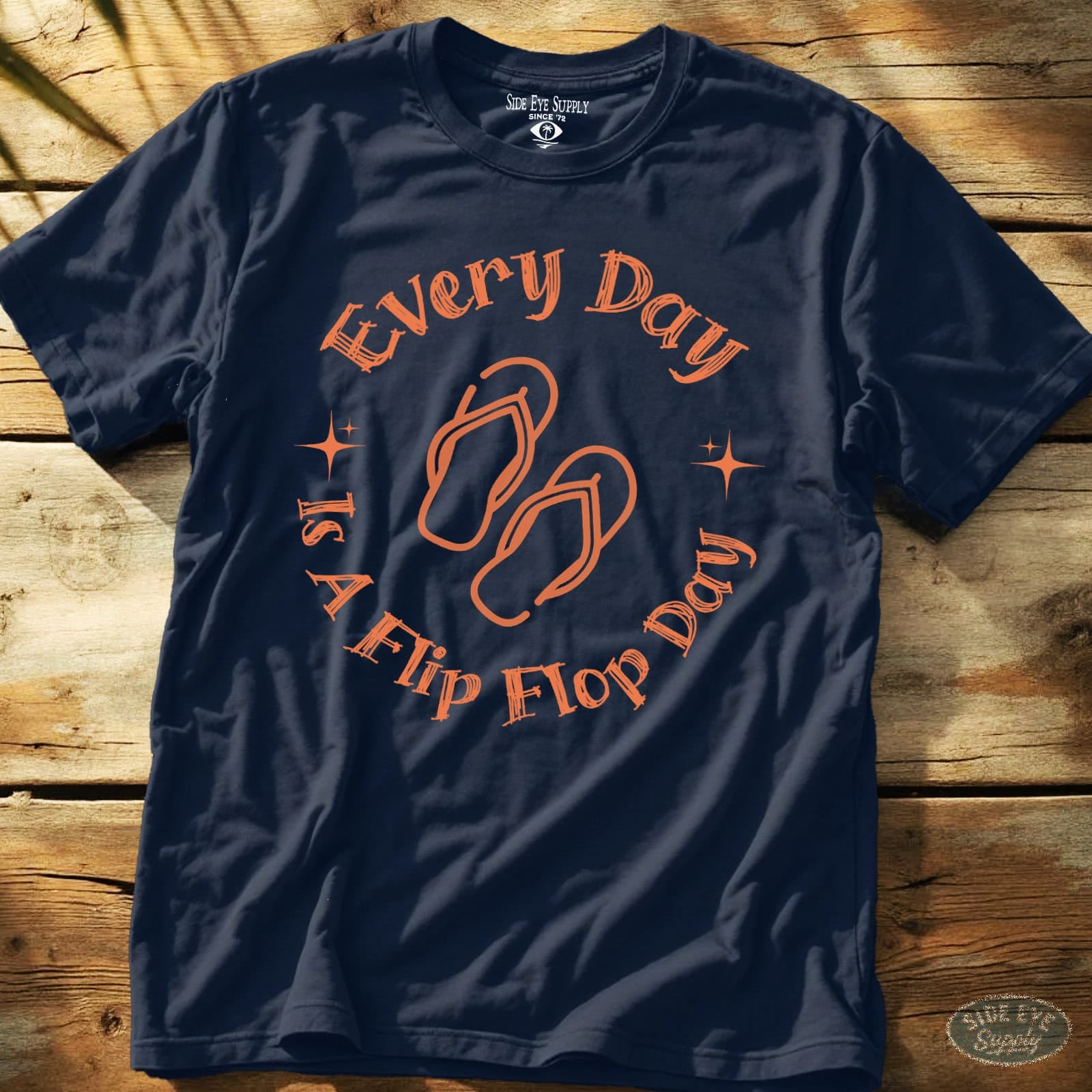 Flip Flop Day Tee Navy / S - by Side Eye Supply - Surf Beach Life Apparel