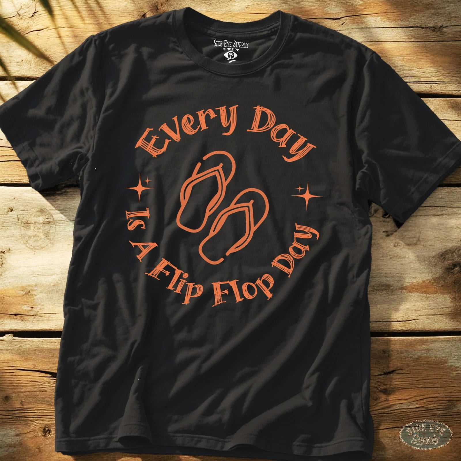 Flip Flop Day Tee Black / S - by Side Eye Supply - Surf Beach Life Apparel