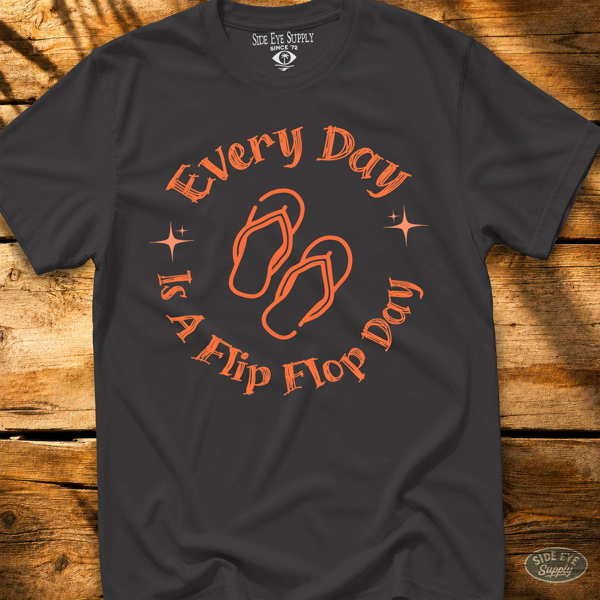Flip Flop Day Tee Black / S - by Side Eye Supply - Surf Beach Life Apparel