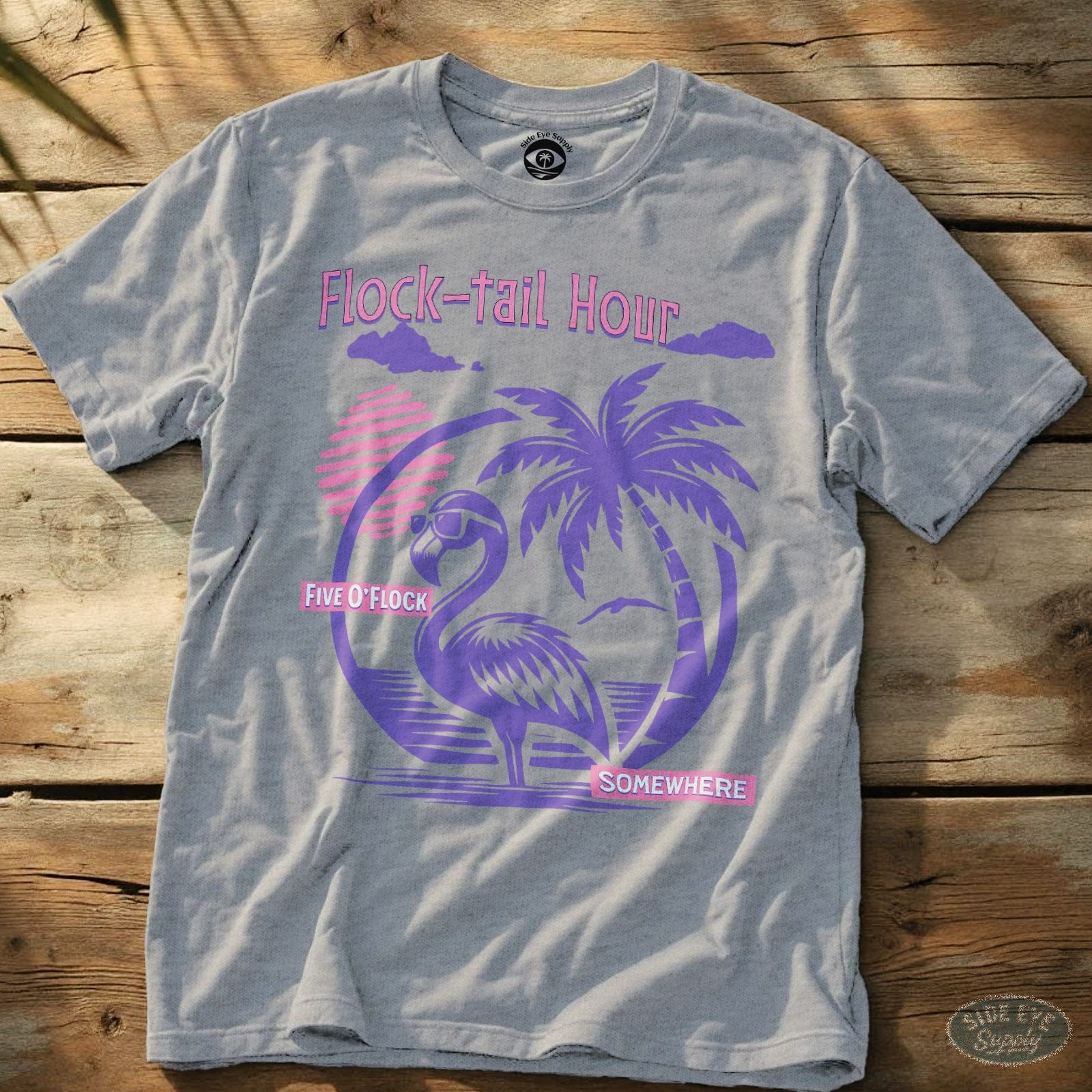Flock-tail Hour Tee Sport Grey / S - by Side Eye Supply - Surf Beach Life Apparel