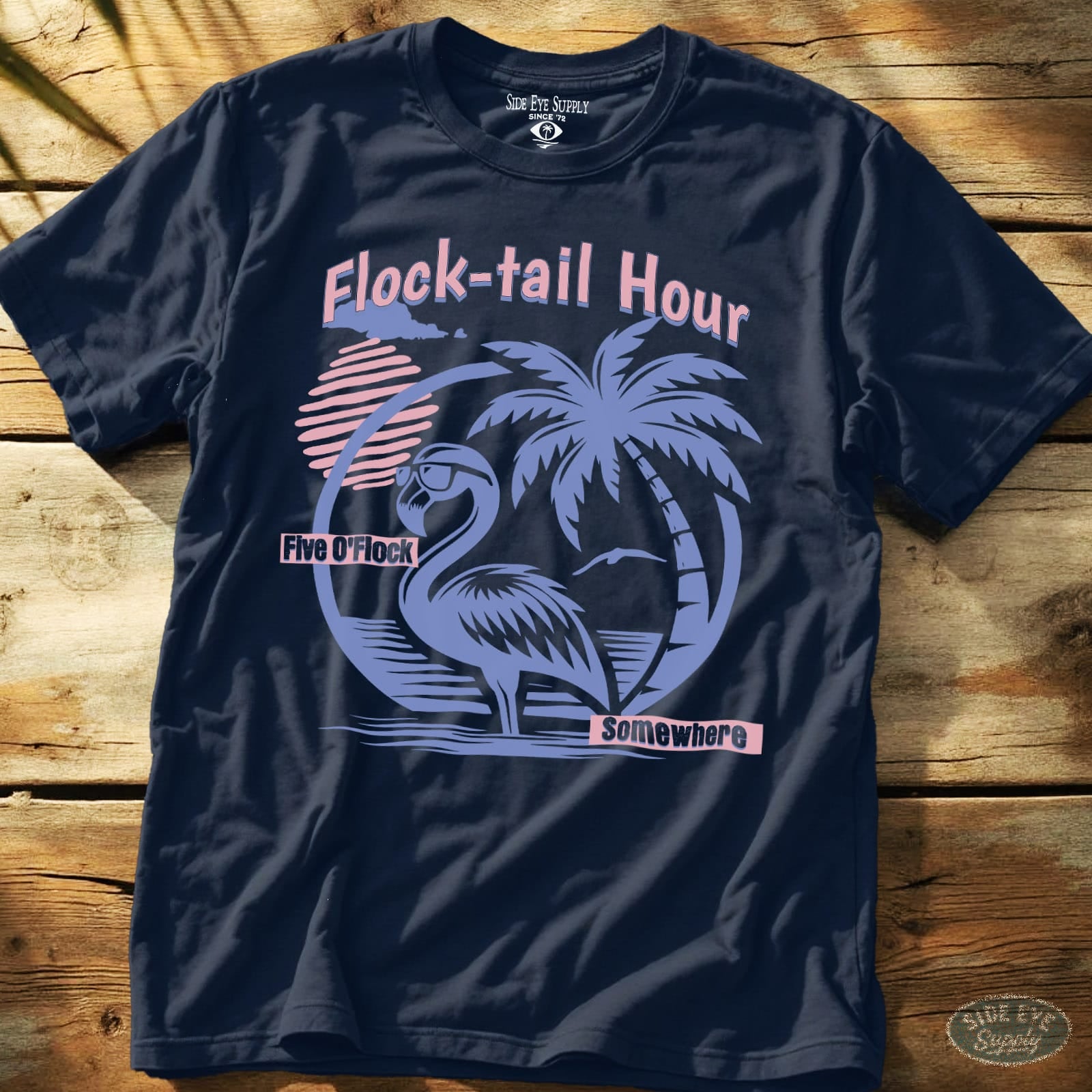 Flock-tail Hour Tee Navy / S - by Side Eye Supply - Surf Beach Life Apparel