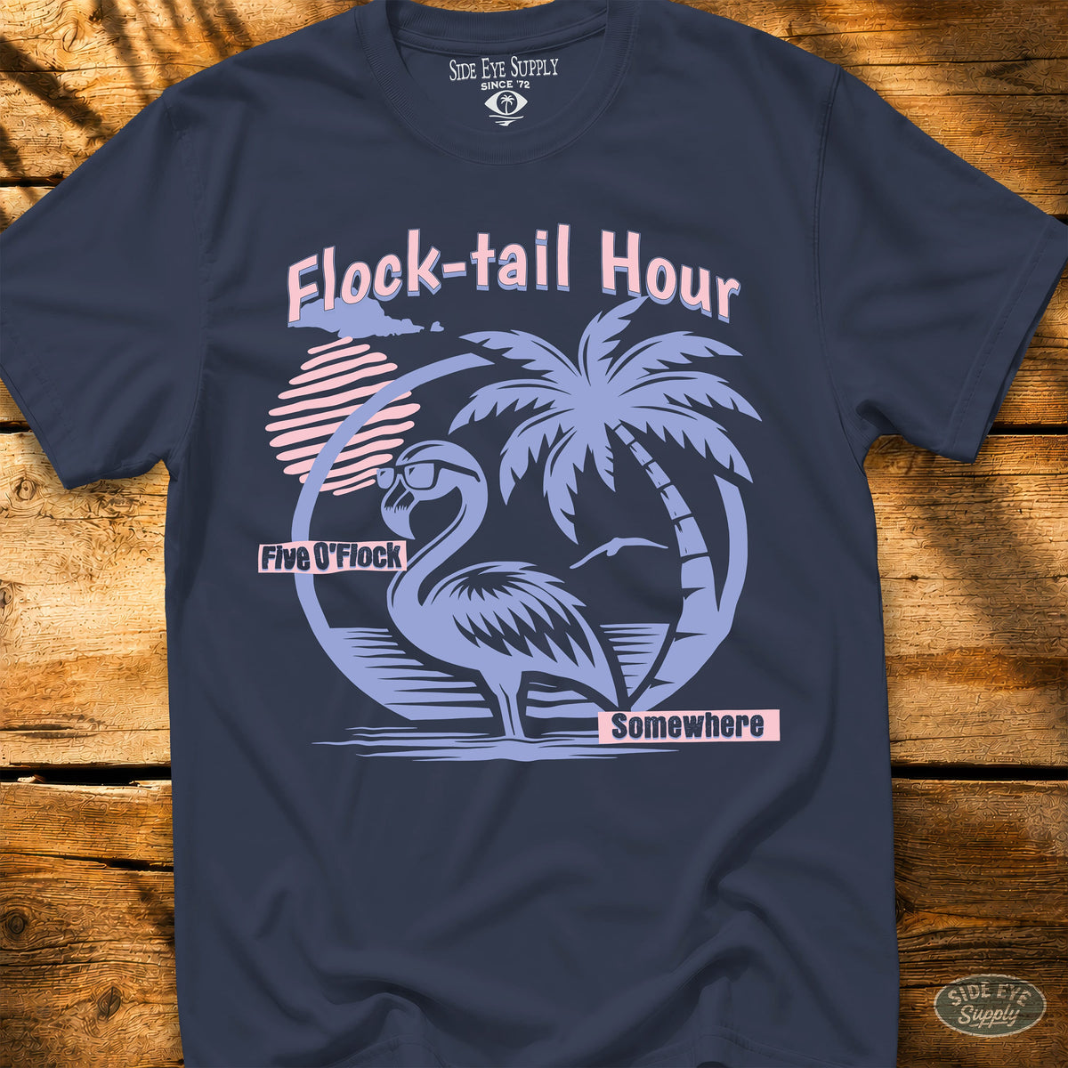 Flock-tail Hour Tee Navy / S - by Side Eye Supply - Surf Beach Life Apparel