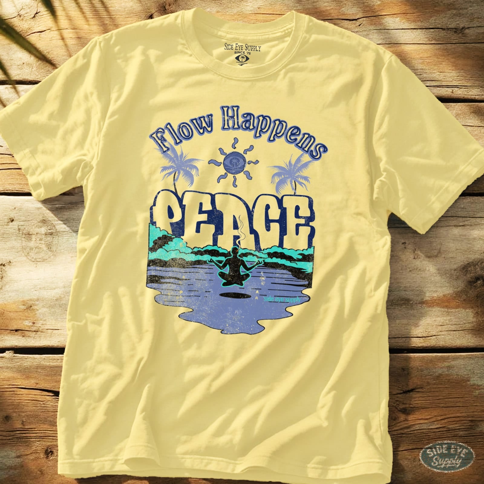 Flow Happens Tee Cornsilk / S - by Side Eye Supply - Surf Beach Life Apparel