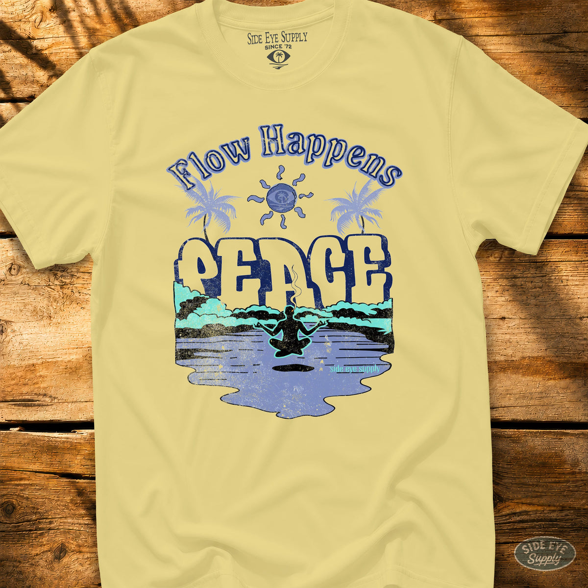 Flow Happens Tee Cornsilk / S - by Side Eye Supply - Surf Beach Life Apparel