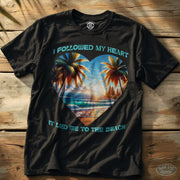 Followed My Heart Tee Black / S - by Side Eye Supply - Surf Beach Life Apparel