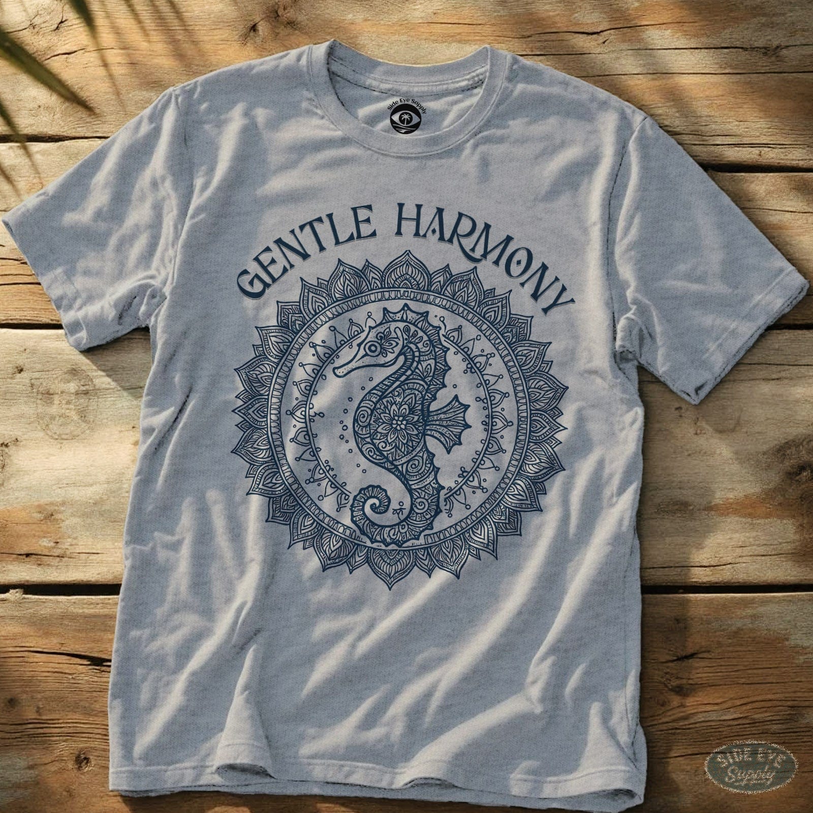 Gentle Harmony Tee Sport Grey / S - by Side Eye Supply - Surf Beach Life Apparel