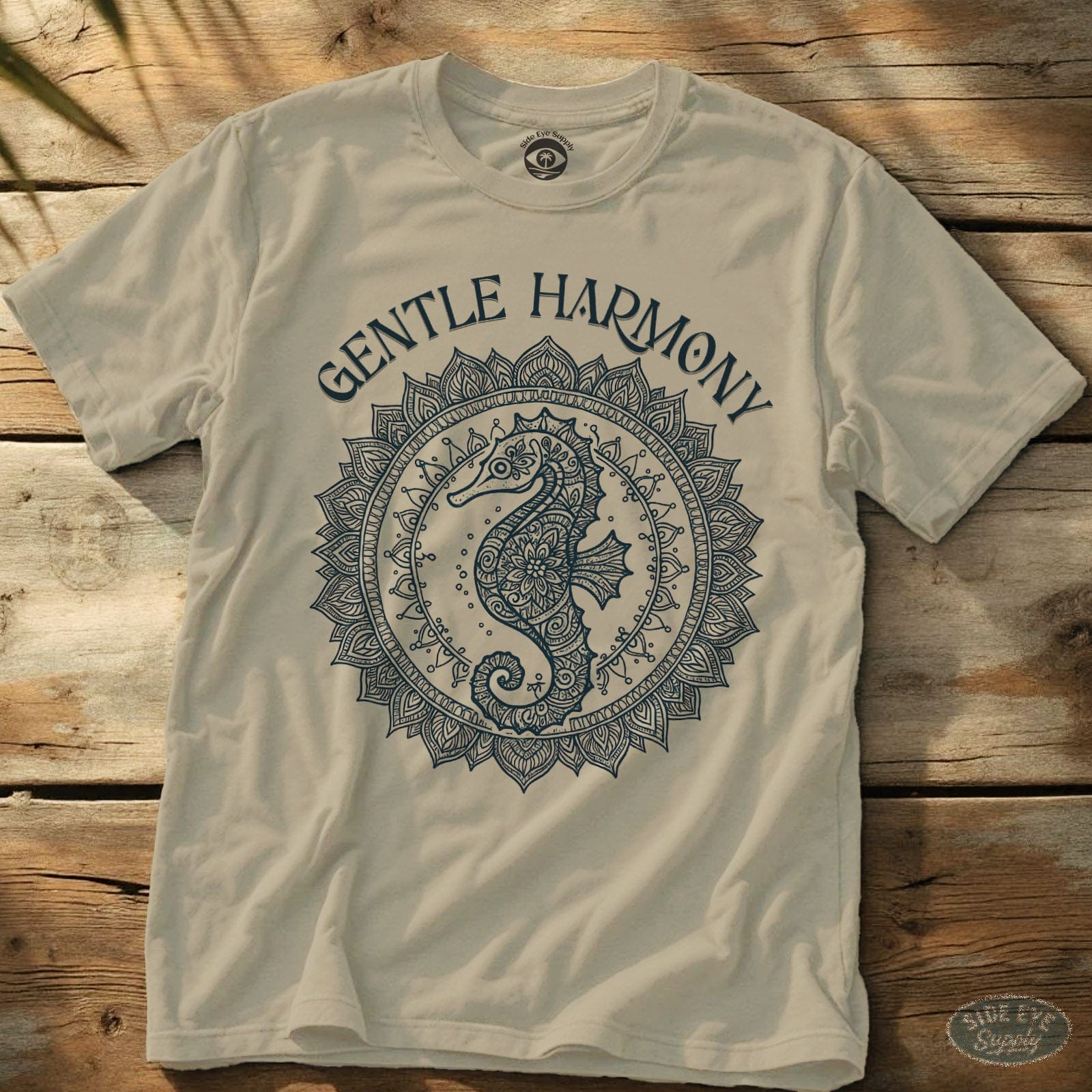 Gentle Harmony Tee Natural / S - by Side Eye Supply - Surf Beach Life Apparel