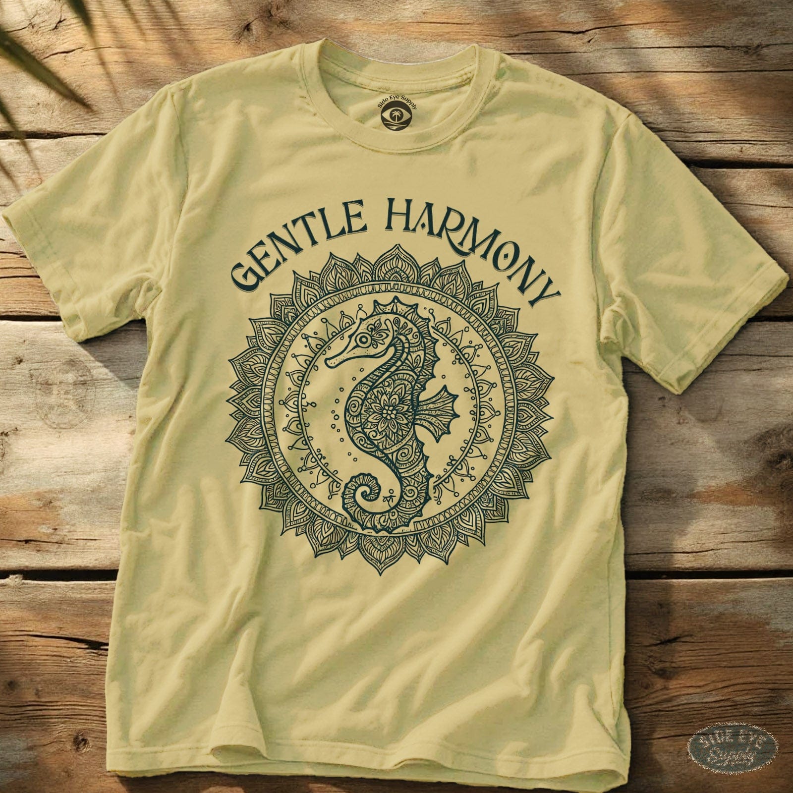 Gentle Harmony Tee Cornsilk / S - by Side Eye Supply - Surf Beach Life Apparel