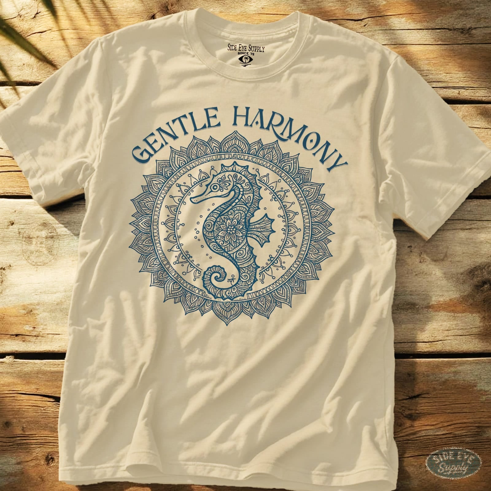 Gentle Harmony Tee Natural / S - by Side Eye Supply - Surf Beach Life Apparel