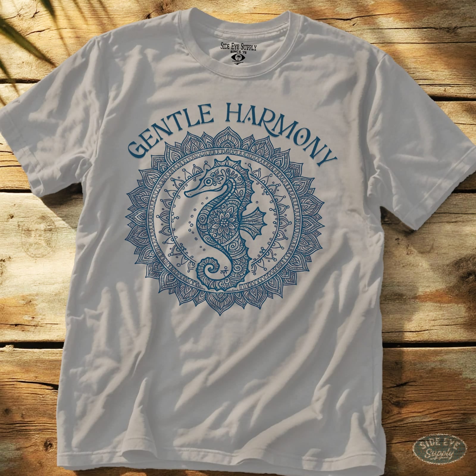 Gentle Harmony Tee Ice Grey / S - by Side Eye Supply - Surf Beach Life Apparel