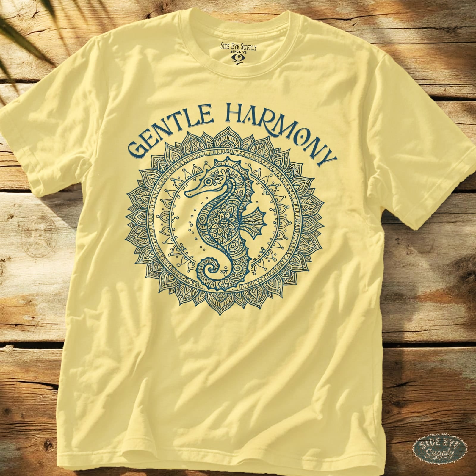 Gentle Harmony Tee Cornsilk / S - by Side Eye Supply - Surf Beach Life Apparel