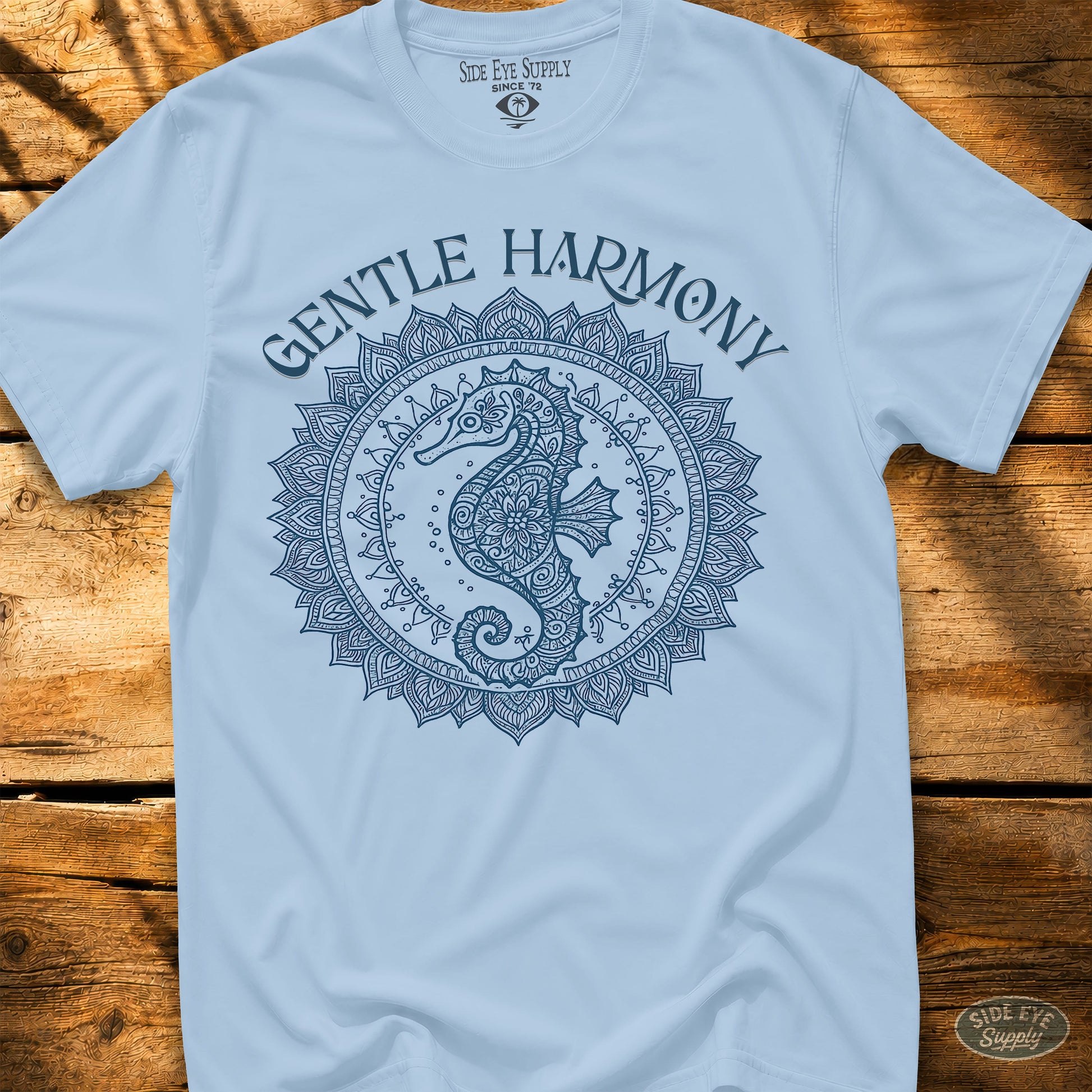 Gentle Harmony Tee Light Blue / S - by Side Eye Supply - Surf Beach Life Apparel