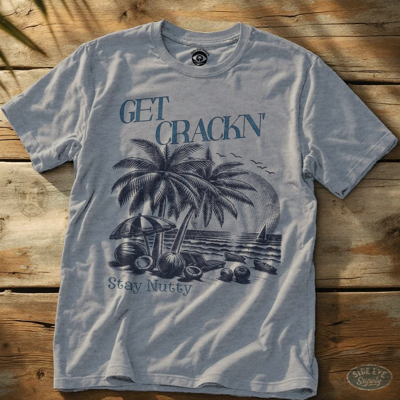 Get Crackn' Tee Sport Grey / S - by Side Eye Supply - Surf Beach Life Apparel