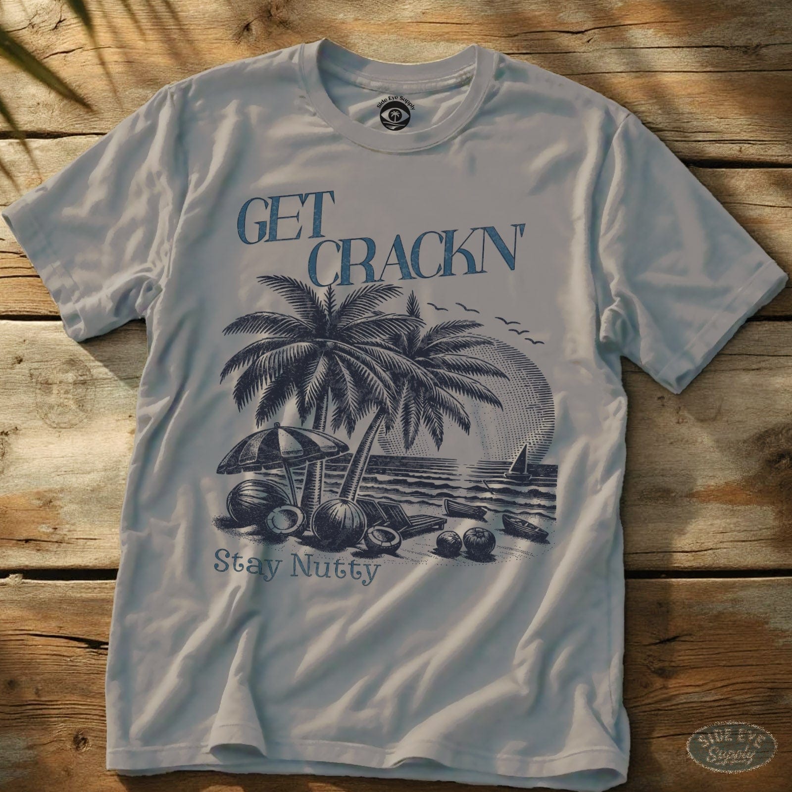 Get Crackn' Tee Ice Grey / S - by Side Eye Supply - Surf Beach Life Apparel