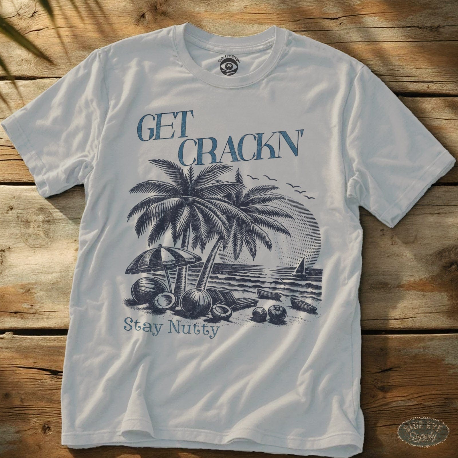 Get Crackn' Tee White / S - by Side Eye Supply - Surf Beach Life Apparel
