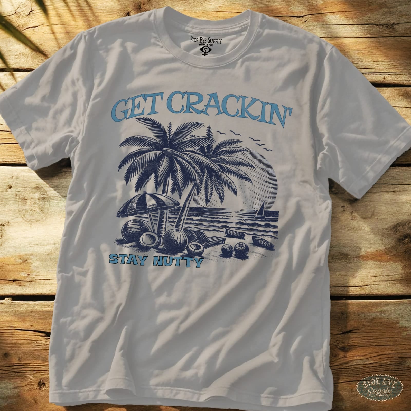 Get Crackn' Tee Ice Grey / S - by Side Eye Supply - Surf Beach Life Apparel