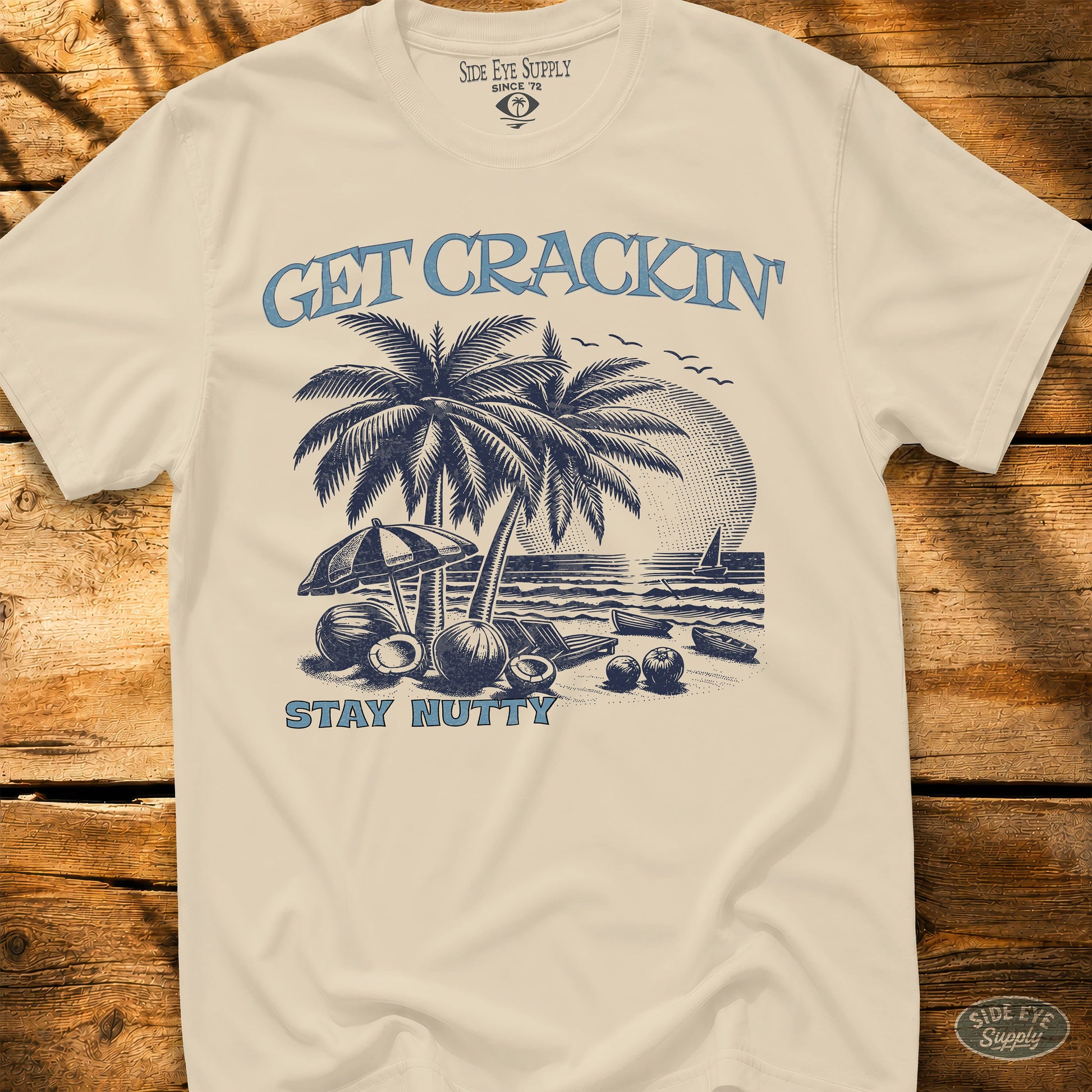 Get Crackn' Tee Natural / S - by Side Eye Supply - Surf Beach Life Apparel