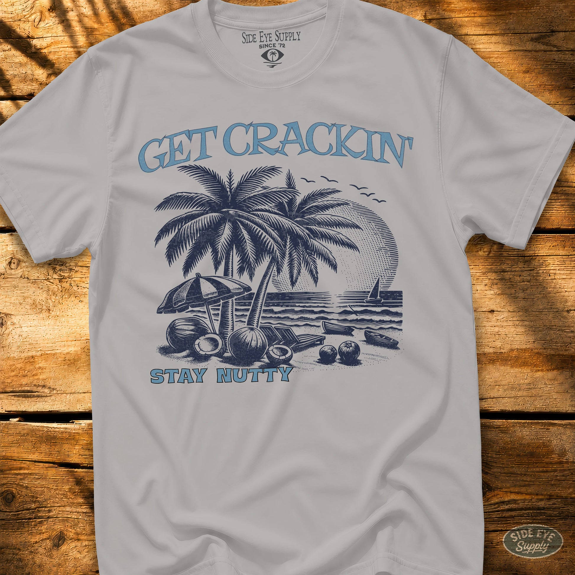 Get Crackn' Tee Ice Grey / S - by Side Eye Supply - Surf Beach Life Apparel