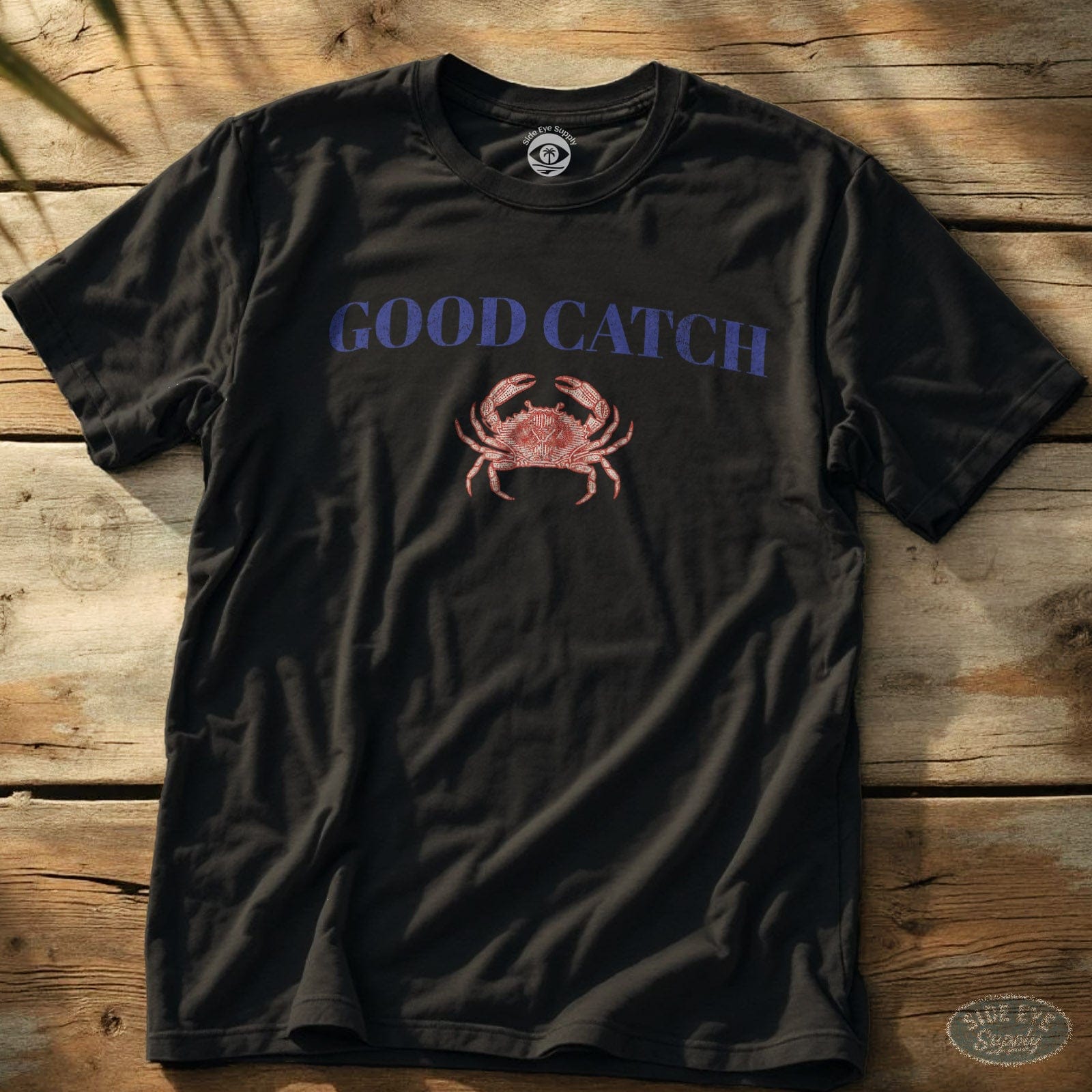 Good Catch Tee Black / S - by Side Eye Supply - Surf Beach Life Apparel