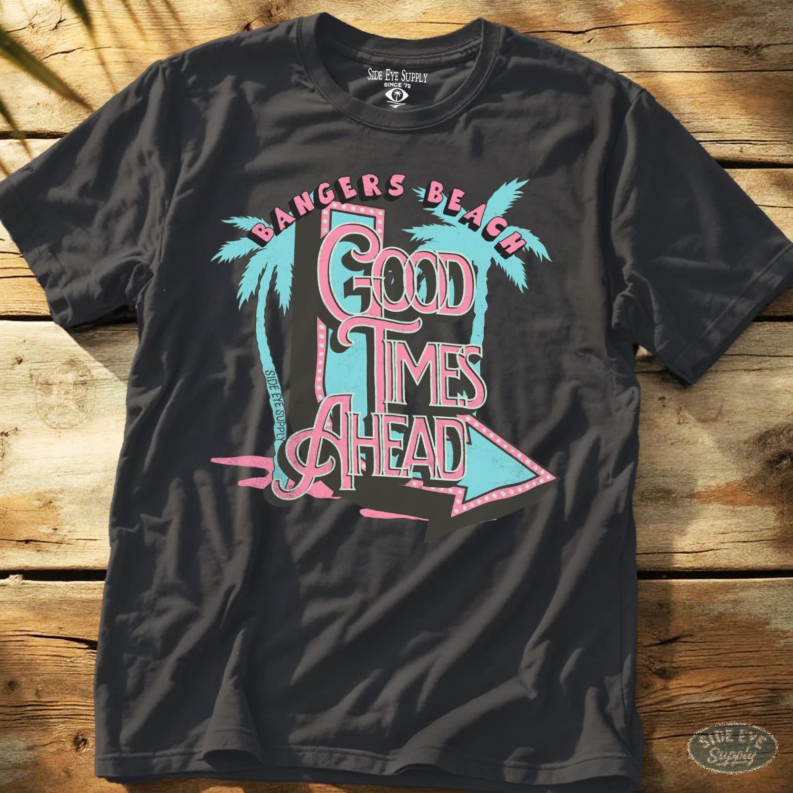 Good Times Beach Charcoal / S - by Side Eye Supply - Surf Beach Life Apparel