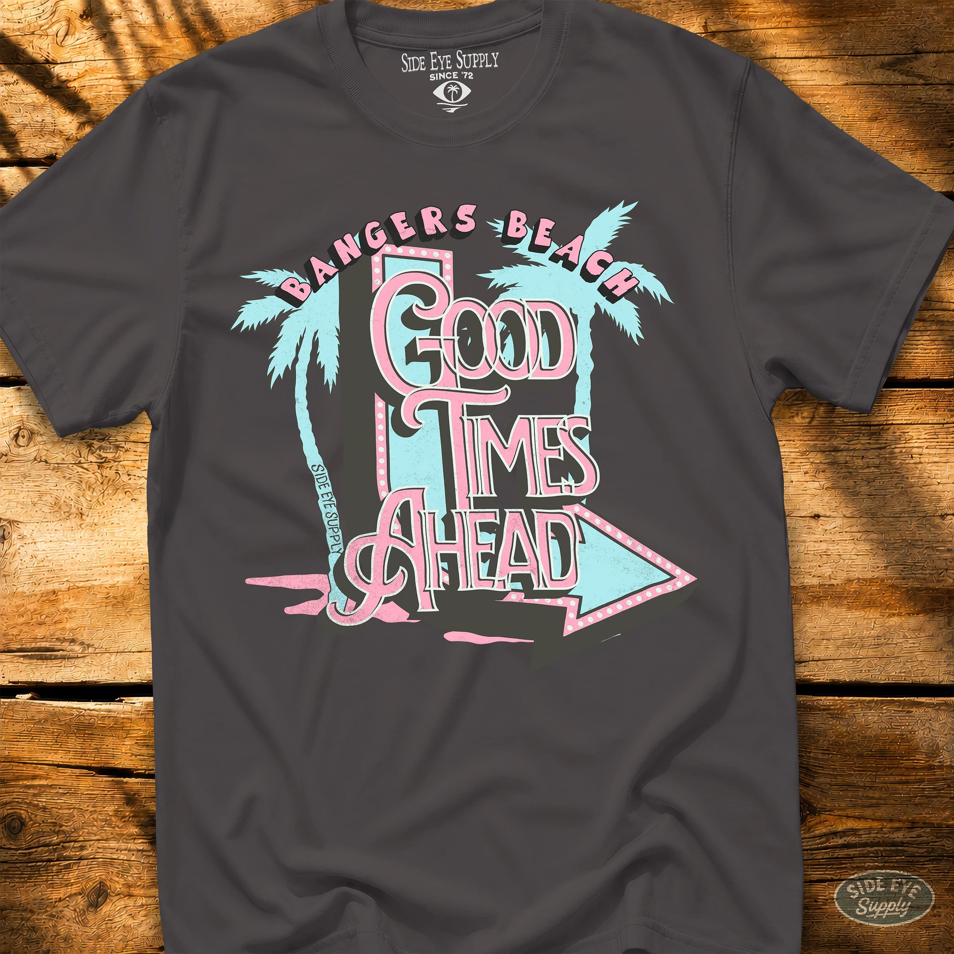 Good Times Beach Charcoal / S - by Side Eye Supply - Surf Beach Life Apparel
