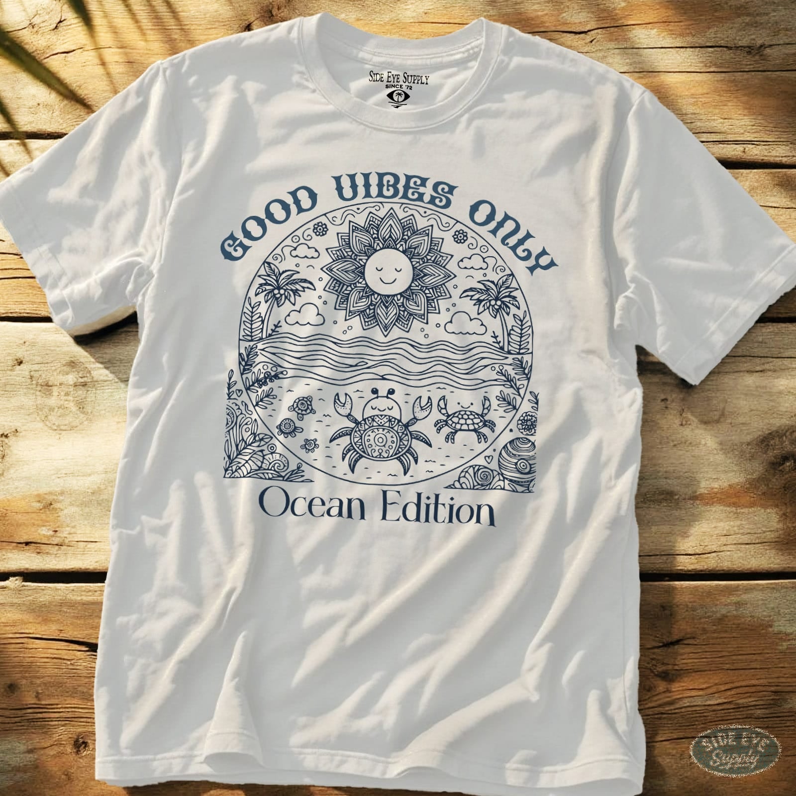 Good Vibes Only Tee White / S - by Side Eye Supply - Surf Beach Life Apparel