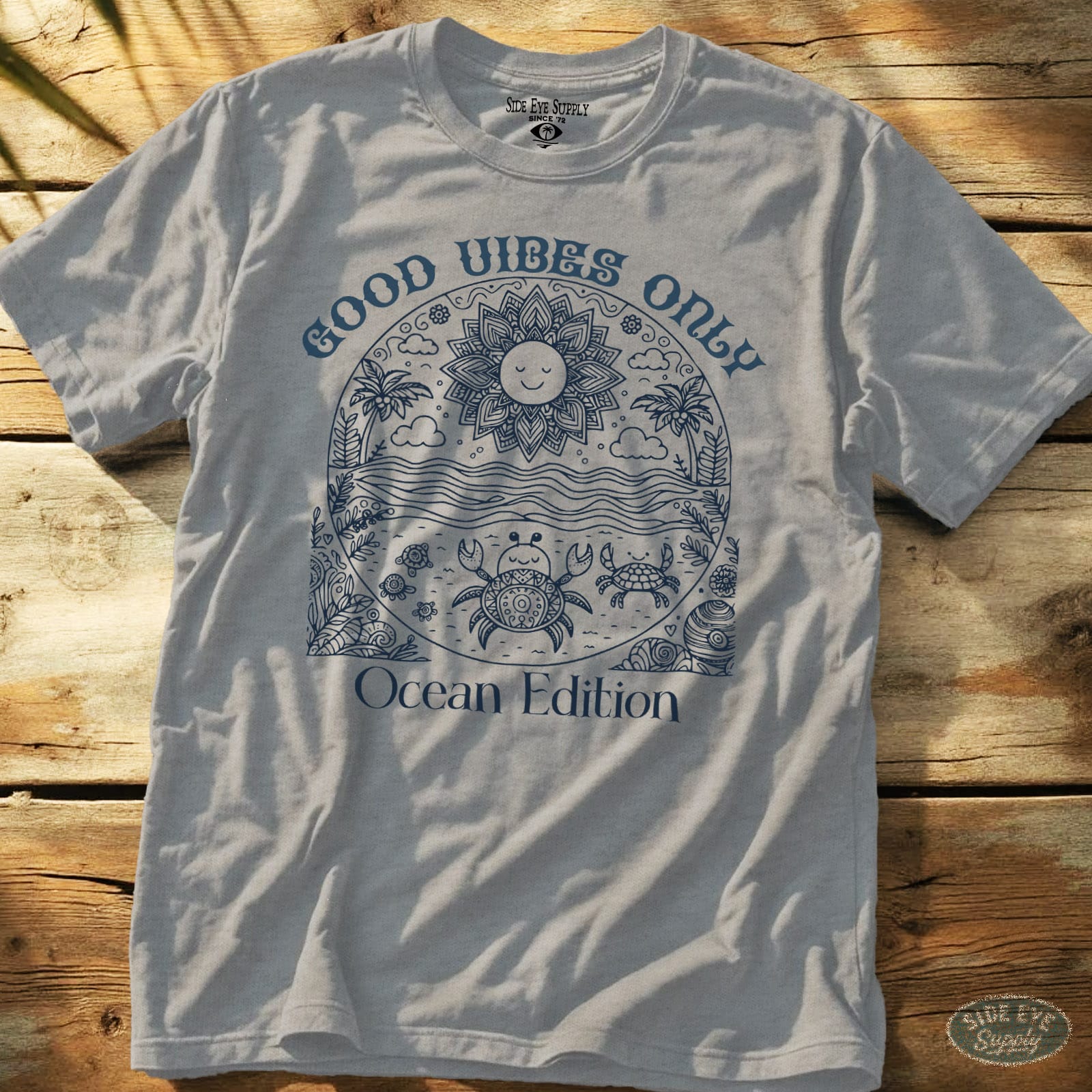 Good Vibes Only Tee Sport Grey / S - by Side Eye Supply - Surf Beach Life Apparel