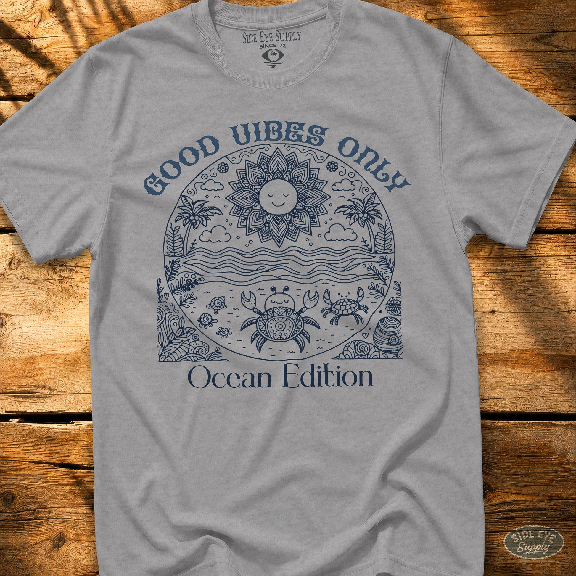 Good Vibes Only Tee Sport Grey / S - by Side Eye Supply - Surf Beach Life Apparel