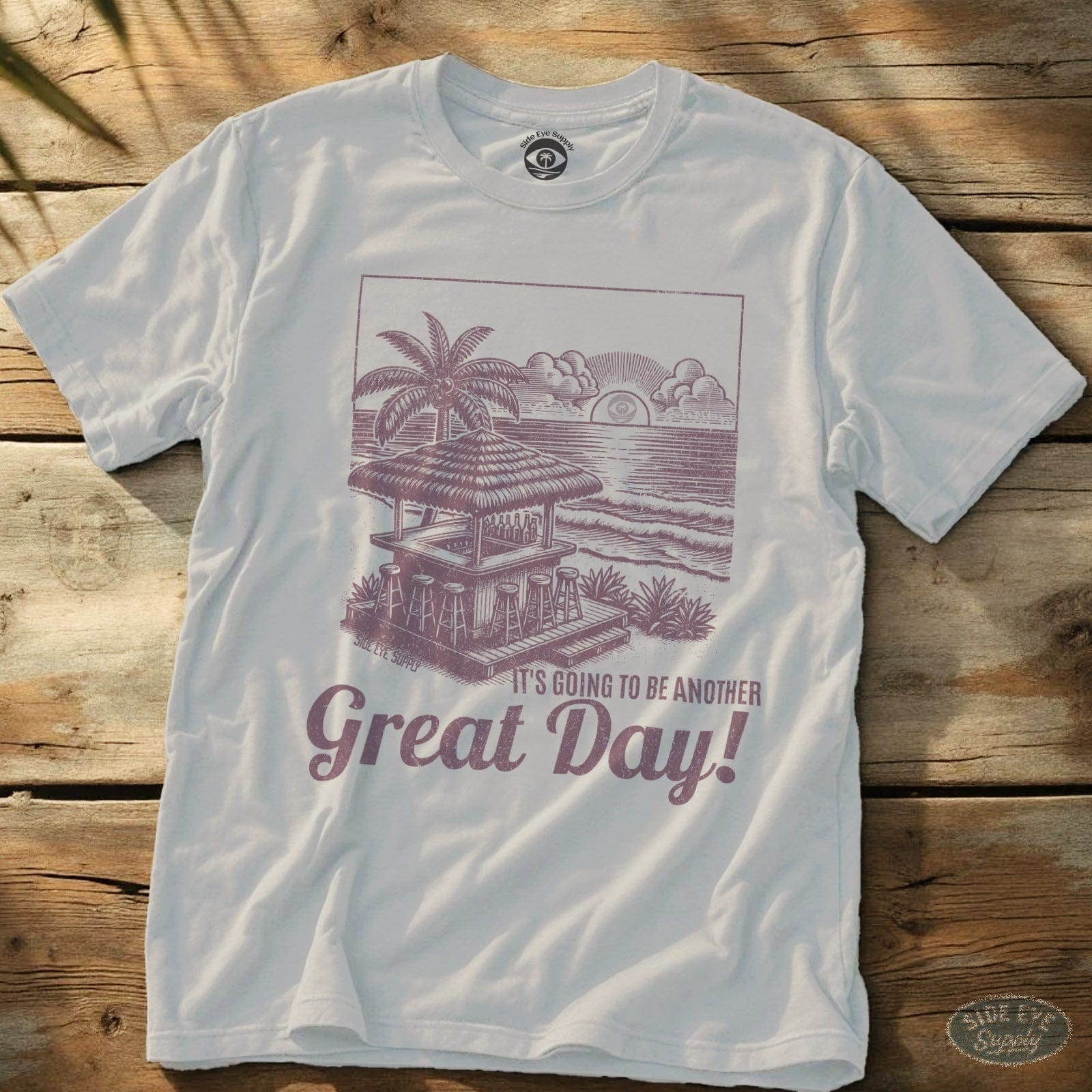 Great Day Tee White / S - by Side Eye Supply - Surf Beach Life Apparel