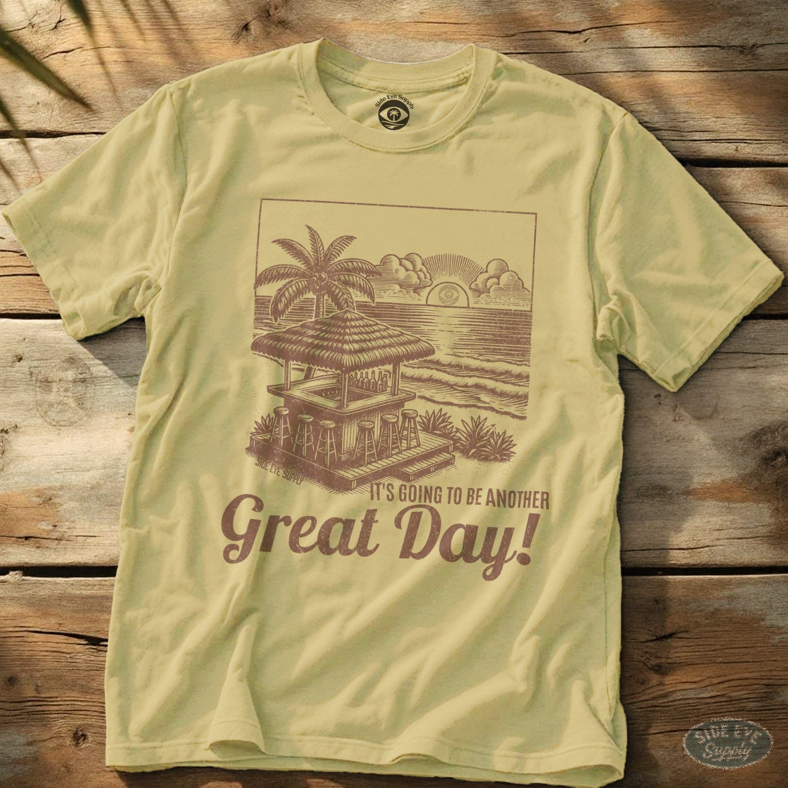 Great Day Tee Cornsilk / S - by Side Eye Supply - Surf Beach Life Apparel
