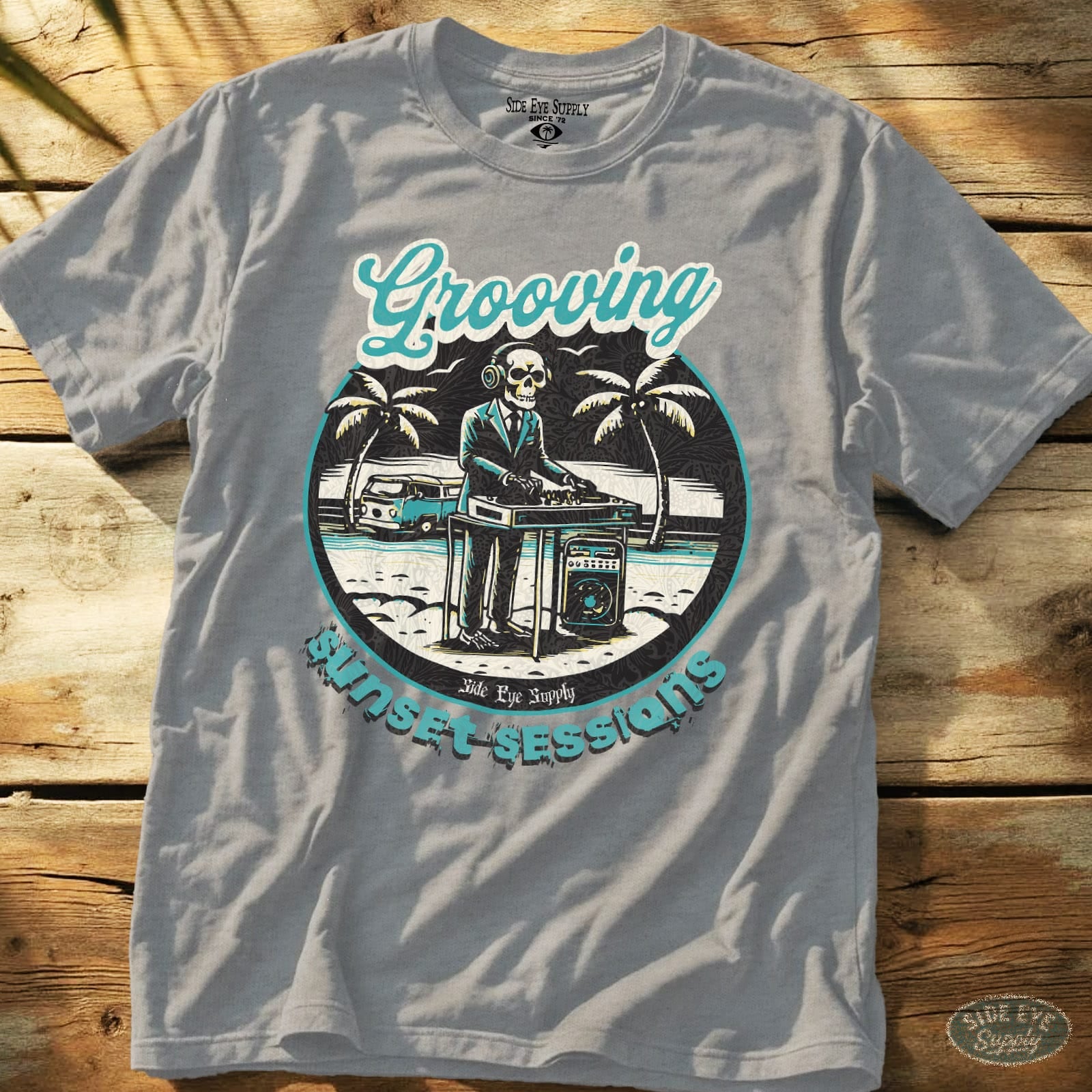 Grooving Tee Sport Grey / S - by Side Eye Supply - Surf Beach Life Apparel