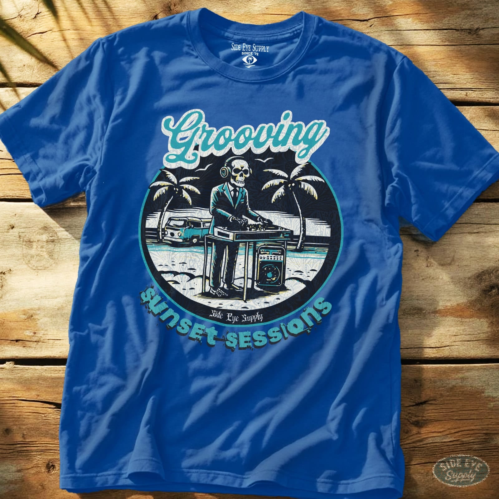 Grooving Tee Royal / S - by Side Eye Supply - Surf Beach Life Apparel