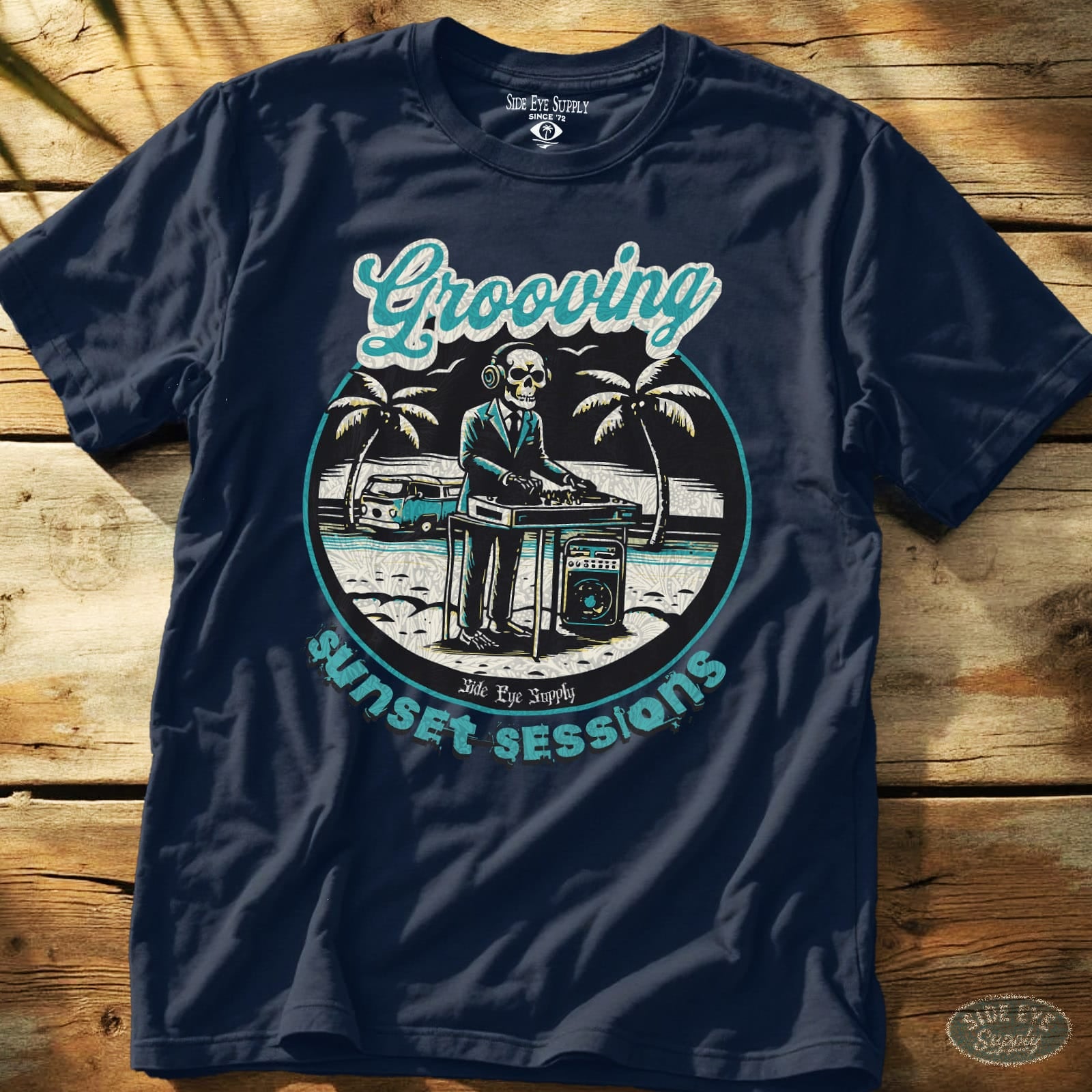 Grooving Tee Navy / S - by Side Eye Supply - Surf Beach Life Apparel