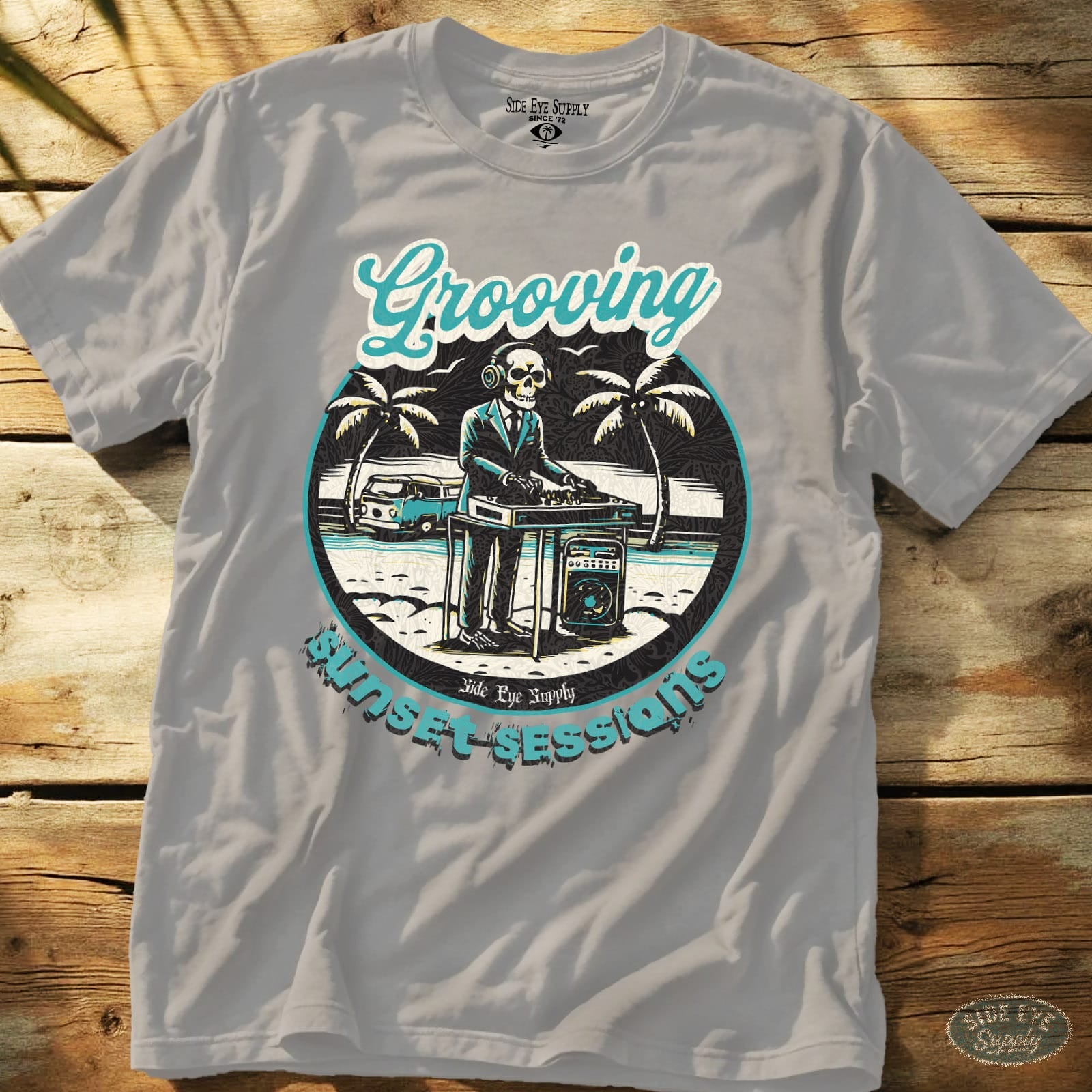 Grooving Tee Ice Grey / S - by Side Eye Supply - Surf Beach Life Apparel