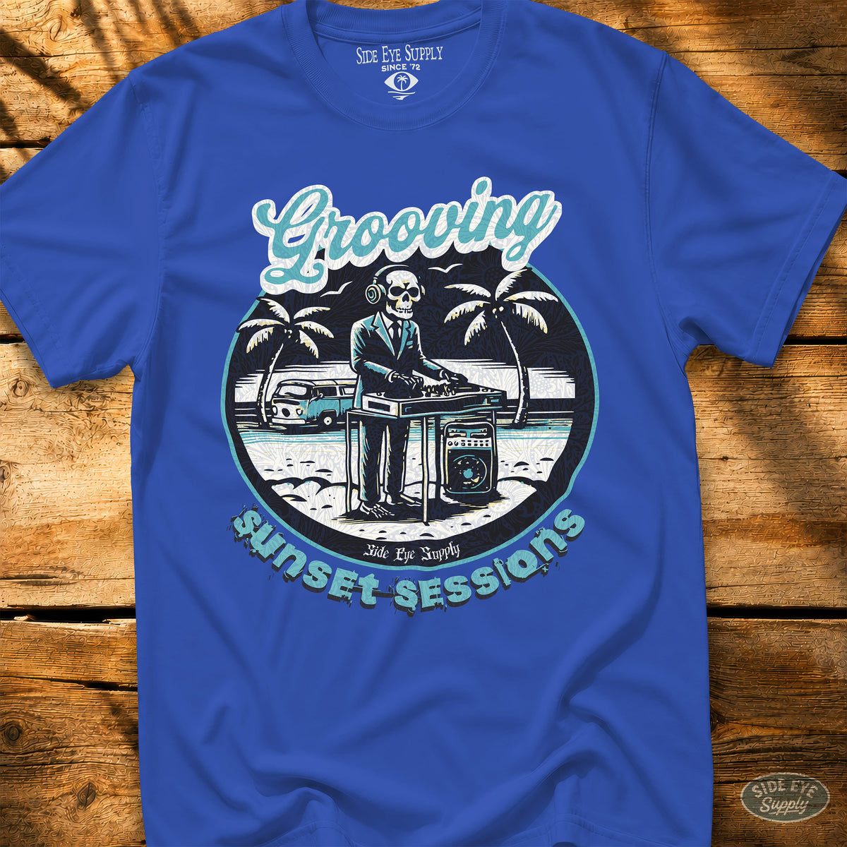 Grooving Tee Royal / S - by Side Eye Supply - Surf Beach Life Apparel