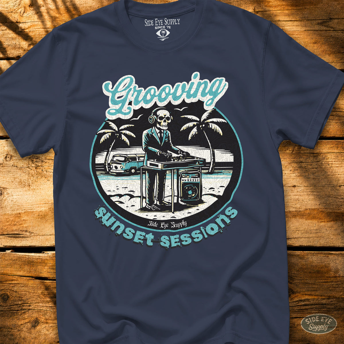 Grooving Tee Navy / S - by Side Eye Supply - Surf Beach Life Apparel