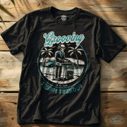 Grooving - Tide Foam Teal Tee Black / S - by Side Eye Supply - Surf Beach Life Apparel